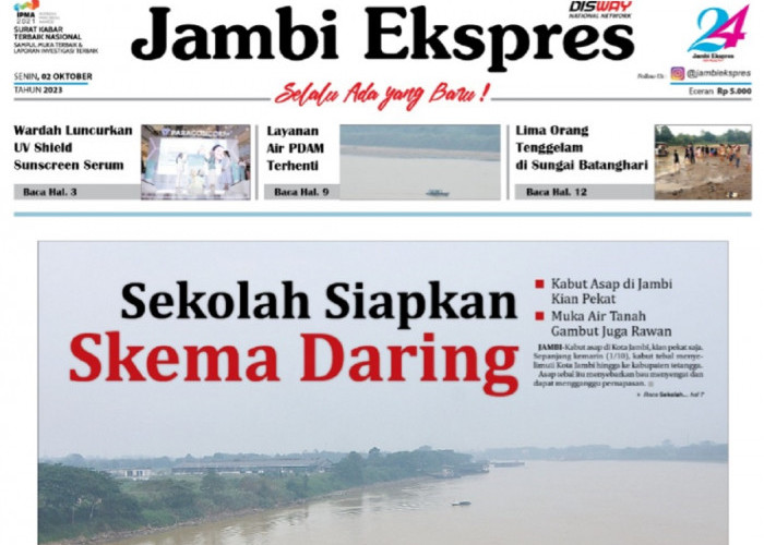 Baca Koran Jambi Ekspres Edisi Senin 02 Oktober 2023