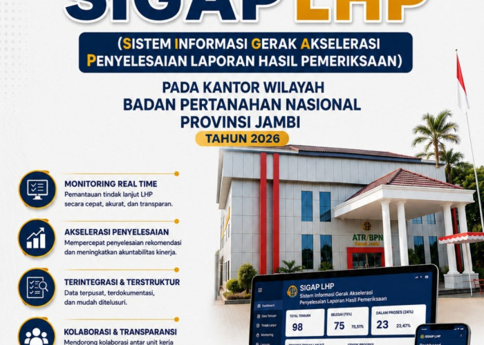 SIGAP LHP, Inovasi Kanwil BPN Jambi Percepat Penyelesaian Tindak Lanjut Hasil Pemeriksaan