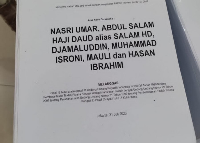 Berkas Perkara 7 Tersangka Kasus Suap Ketok Palu RAPBD Provinsi Jambi Dilimpahkan 