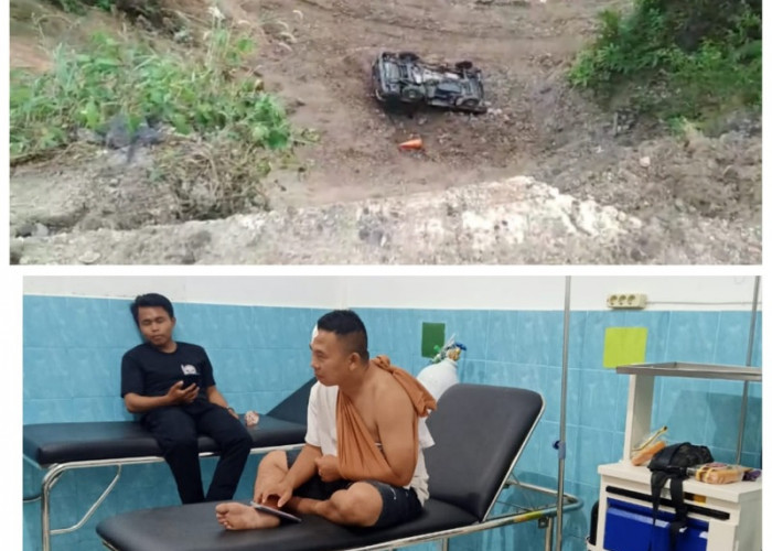 BREAKING NEWS: Mobil Pickup Masuk Jurang Sedalam 45 Meter di Muara Emat Kerinci