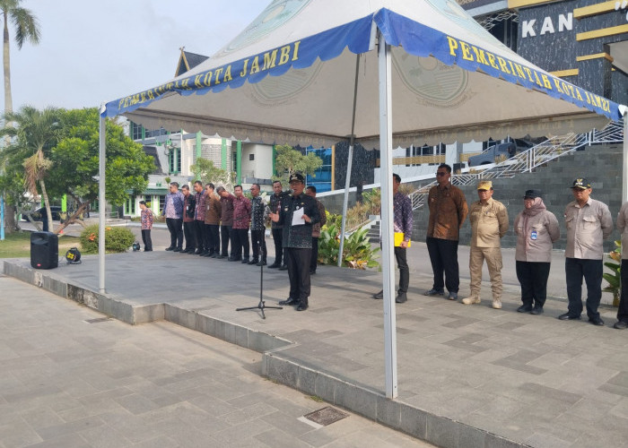 Targetkan 250 Ribu Bangunan di Kota Jambi Berizin, Wako Maulana Pimpin Apel Gabungan Pendataan PBG