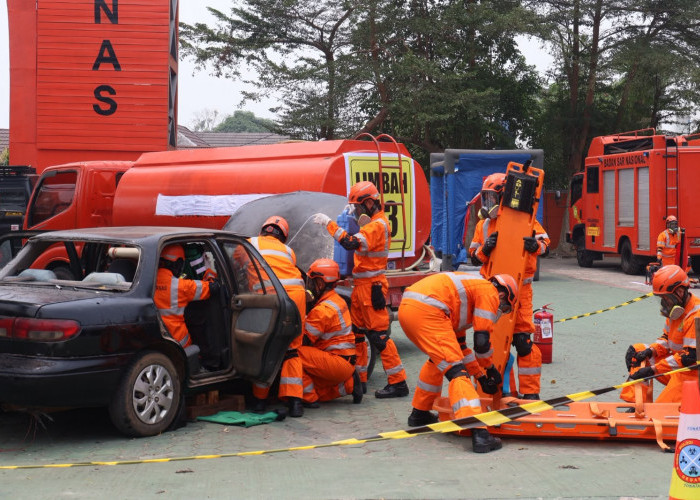 Basarnas Jambi Gandeng Brimob Gelar Workshop Evakuasi Terjebak dan Limbah B3