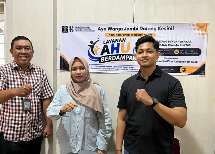 Layanan AHU Berdampak Hadir Selama Dua Hari, Kanwil Kemenkum Jambi Percepat Pencetakan Sertifikat Apostille