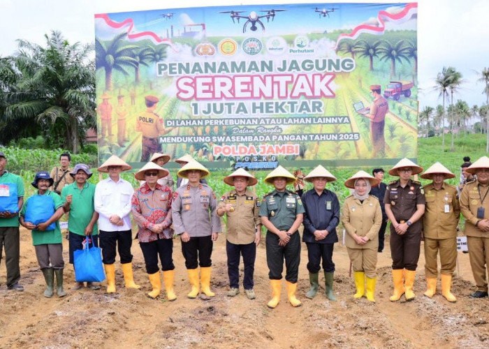 Polda Jambi Ikut Sukseskan Penanaman Jagung Serentak 1 Juta Hektar untuk Swasembada Pangan 2025