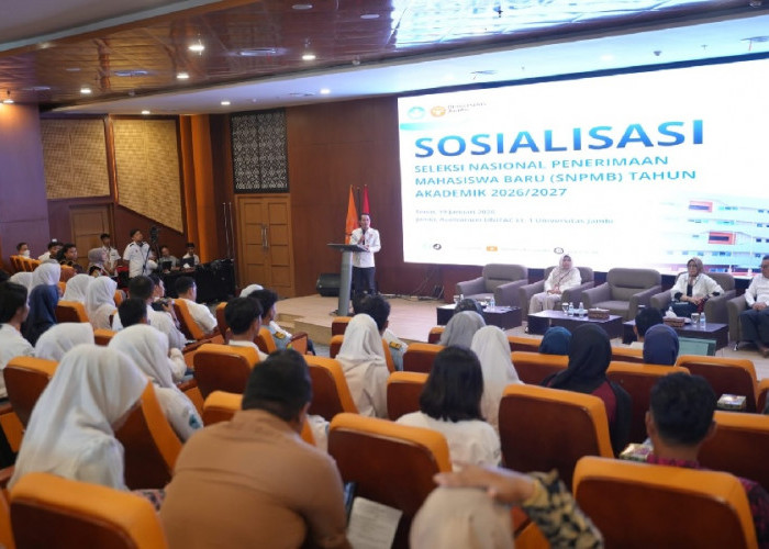Sosialisasi SNPMB 2026, Rektor UNJA Dorong Calon Mahasiswa Pilih Prodi Sesuai Minat dan Bakat