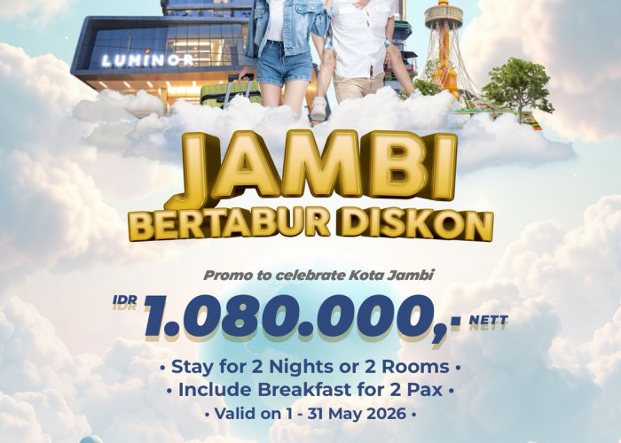 Luminor Hotel Jambi Hadirkan Promo “Jambi Bertabur Diskon” dalam Rangka HUT Kota Jambi ke-80