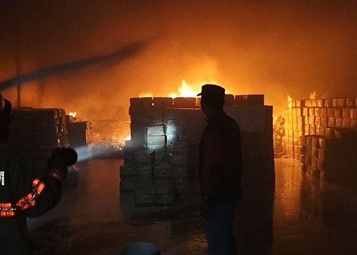 Gudang Sembako PT Dunia Aneka Usaha Hangus Dilahap Sijago Merah