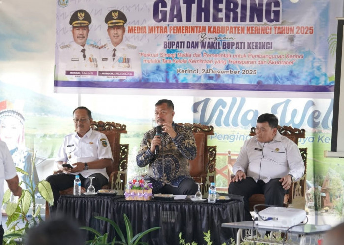 Gathering Media 2025, Bupati dan Wakil Bupati Kerinci Ajak Media Kawal Pembangunan Daerah