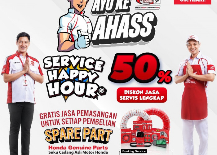 Happy Hour AHASS, Hemat 50% untuk Servis Sepeda Motor Honda