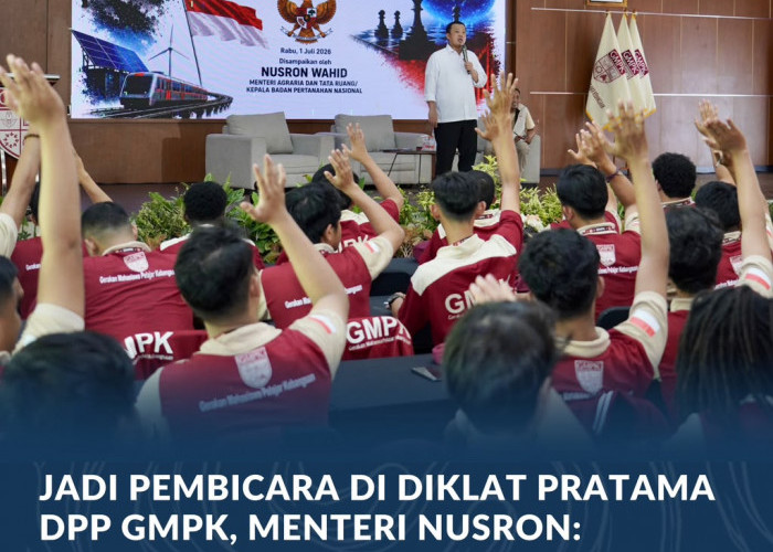 Jadi Pembicara di Diklat Pratama DPP GMPK, Menteri Nusron: Nasionalisme Menjadikan Bangsa yang Kuat