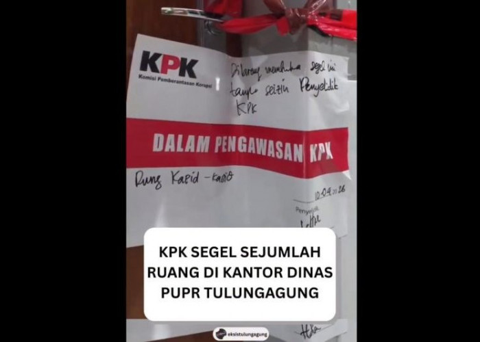 Pasca OTT Bupati Tulungagung, KPK Segel Beberapa Ruang Dinas PUPR