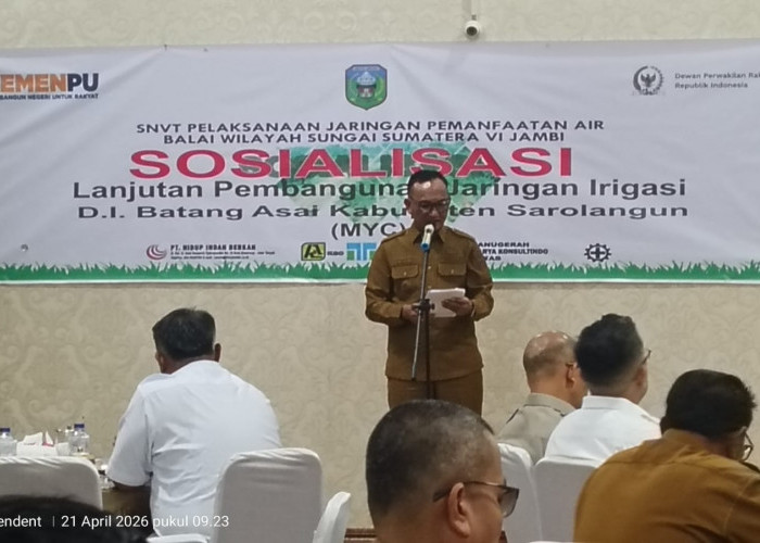Bupati Hurmin Sosialisasikan Lanjutan Pembangunan Irigasi DI Batangasai