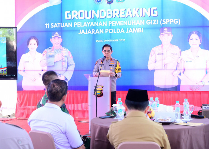 Polda Jambi Melaksanakan Kegiatan Ground Breaking SPPG Serentak 