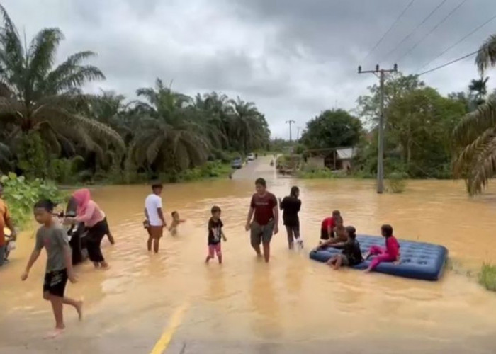 Banjir Di Kecamatan Tengah Ilir Tebo, Ratusan Rumah Warga Dan Akses Jalan Nasional Tebo-Tanjab Barat Terendam