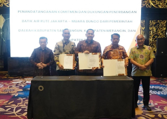 Bupati Hurmin Dukung Penerbangan Batik Air Rute Jakarta-Muara Bungo