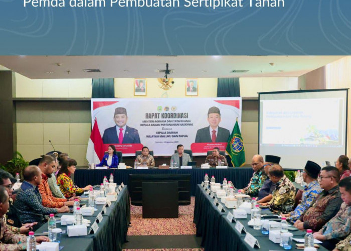 Rakor di Maluku Utara, Menteri Nusron Tekankan Pentingnya Dukungan Pemda dalam Pembuatan Sertipikat Tanah