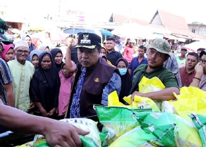 Cegah Inflasi, H Mukti Gelar OP di Pasar Pamenang, Tekan Lonjakan Harga Jelang Puasa Ramadan 1445 H