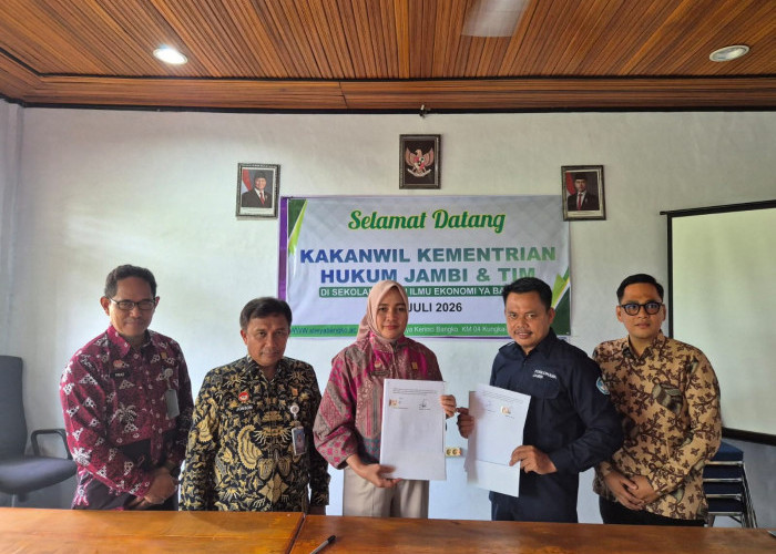 MoU dan PKS Kanwil Kemenkum Jambi-STIE YA Bangko Jadi Langkah Strategis Lindungi Inovasi Perguruan Tinggi