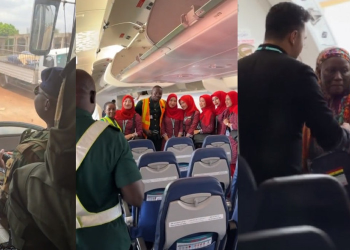 Viral Crew Lion Air Dikawal Tentara Bersenjata Saat Bertugas Antar Jemaah Haji di Ghana