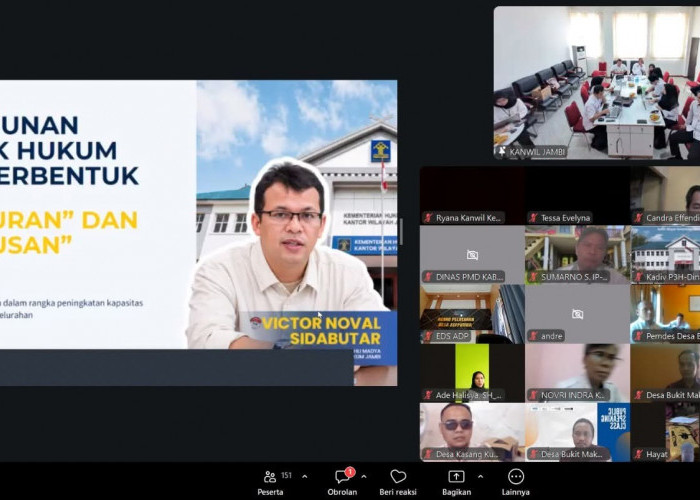 Tingkatkan Kualitas Produk Hukum Daerah, Kanwil Kemenkum Jambi Edukasi Aparatur Desa tentang Legal Drafting