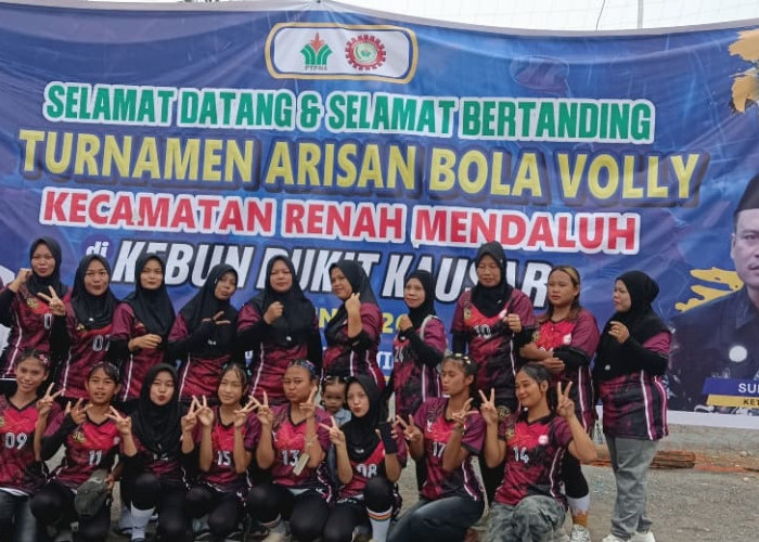 PTPN IV Regional IV Kebun Bukit Kausar Gelar Turnamen Bola Voli Putri Se-Kecamatan Renah Mendaluh