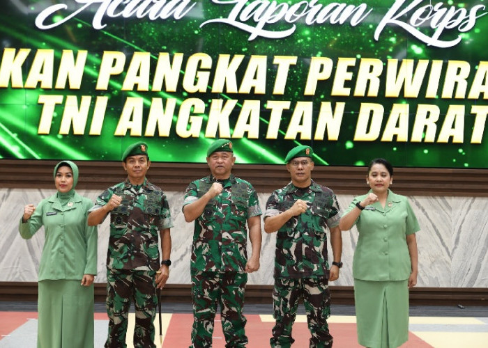 Kasad Pimpin Laporan Korps PATI TNI AD, Danrem 042/Gapu Resmi Naik Pangkat