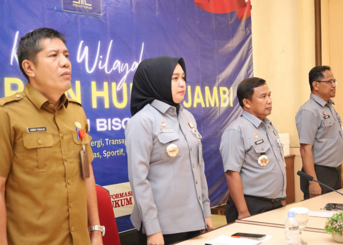 Tindak Lanjuti MoU dan PKS Pembentukan Sentra KI, Kanwil Kemenkum Jambi Gelar Rapat Koordinasi Bersama