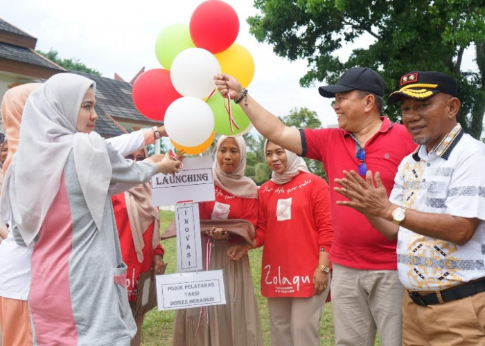 Pj Bupati Merangin Senam dan Launching Pojok Pelantaran Tarsi