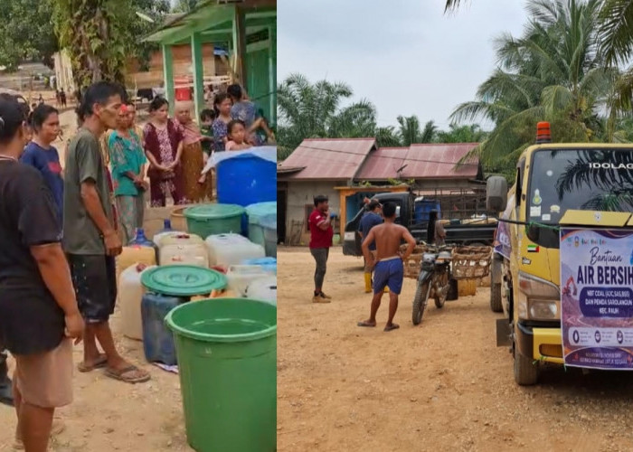 Air Bersih Mulai Sulit, PT SAS Salurkan Bantuan ke Warga Terdampak