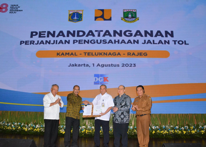 Konektivitas Jalan Tol Jakarta-Banten Bertambah Lagi, Menyusul Penandatangan PPJT Kamal-Teluk Naga-Rajeg