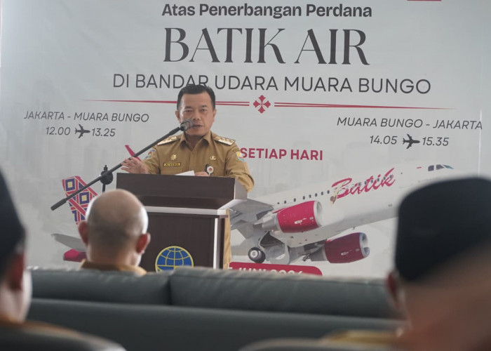 Jakarta–Muara Bungo Terhubung, Batik Air Terbang Perdana, Gubernur Al Haris: Ini Kunci Pemerataan