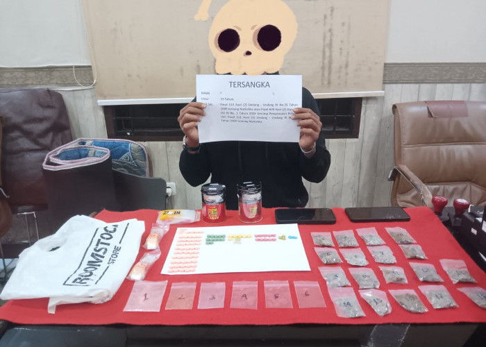 Ditangkap di Pos Security, Polisi Amankan 84 Pil Ekstasi dan 18 Bungkus Ganja dari Tangan RP