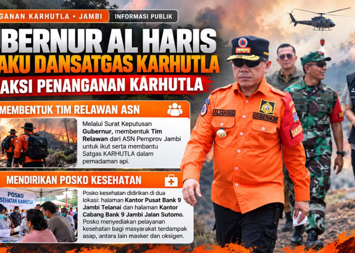 Gubernur Al Haris Siapkan ASN Turun Lapangan Bantu Padamkan Karhutla di Jambi