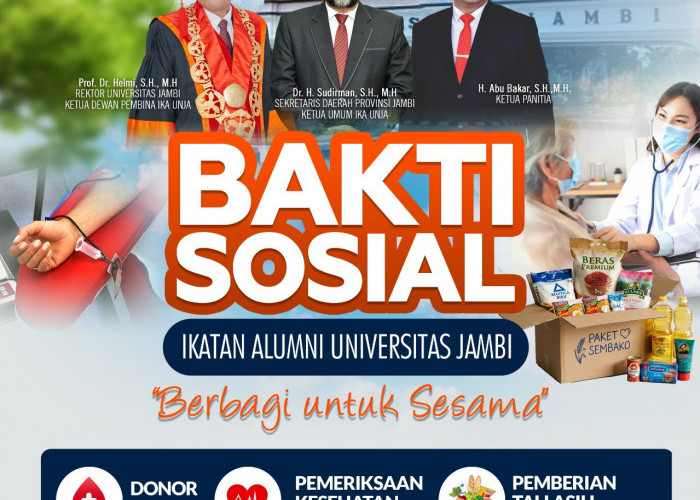 Wujud Pengabdian Alumni, Besok IKA UNJA Gelar Bakti Sosial untuk Masyarakat di Graha IKA UNJA