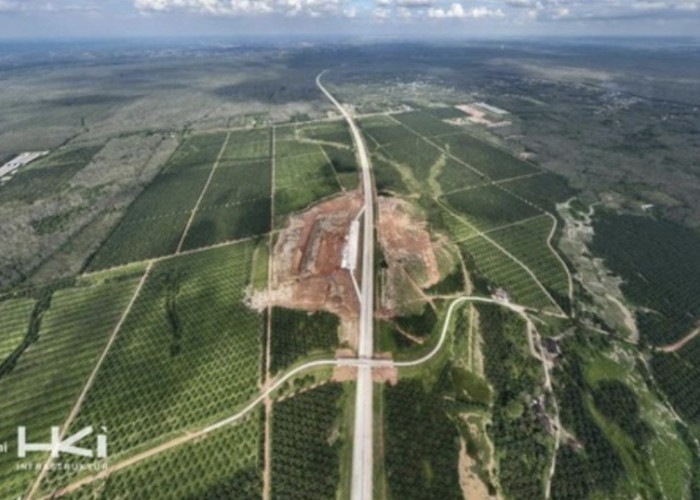 Tol Palembang-Betung sepanjang 10,24 Kilometer tampak dari udara 