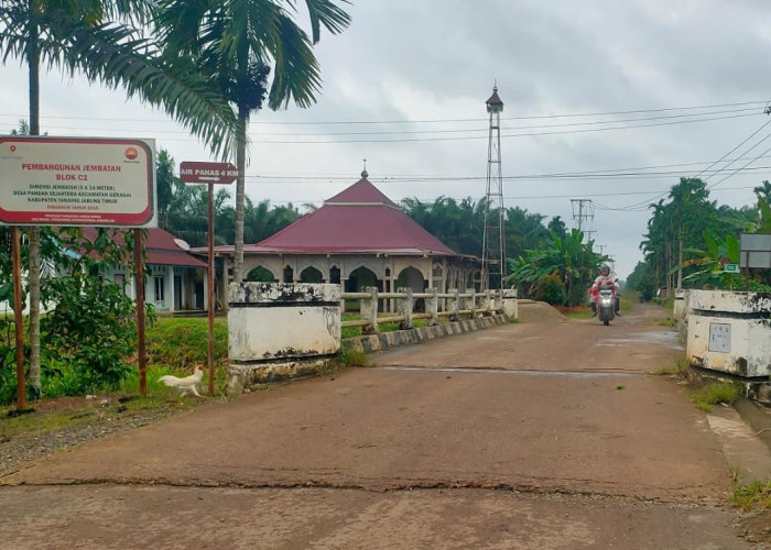 Jembatan Beton Blok C2 Pandan Sejahtera, Bukti Nyata SKK Migas PetroChina Dukung Infrastruktur di Tanjabtim