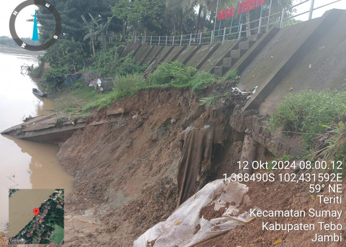 Turap Desa Teriti Nyaris Longsor, Warga Minta Perbaikan Segera