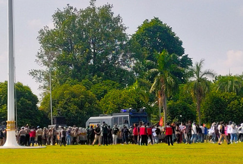 500 Massa Unjuk Rasa di Kantor Gubernur, Begini Antisipasi Dalam Latihan Sispamkota