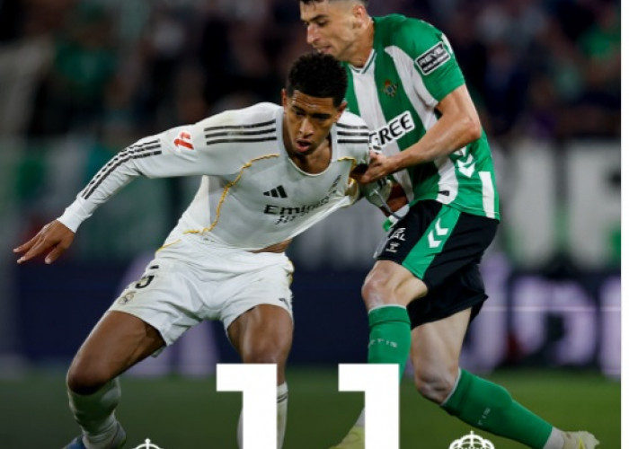 Sempat Memimpin, Real Madrid Ditahan Imbang Real Betis 1-1