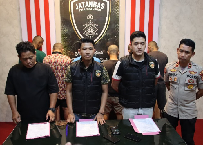 Polresta Jambi Amankan 5 Pelaku Spesialis Pencurian AC dan 1 Orang Penadah 