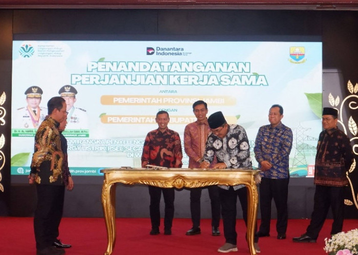 Bupati Anwar Sadat Hadiri Penandatanganan PSEL, Dorong Sampah Jadi Energi Listrik di Jambi Raya
