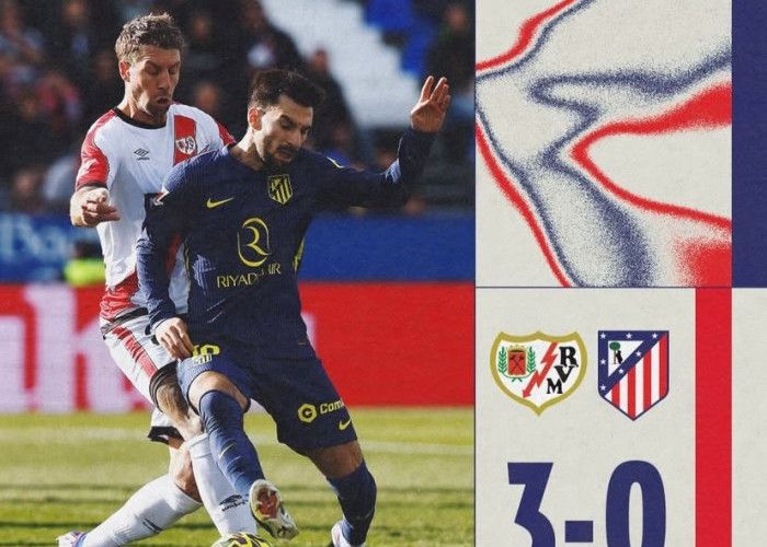 Rayo Vallecano Bantai Atletico Madrid 3-0