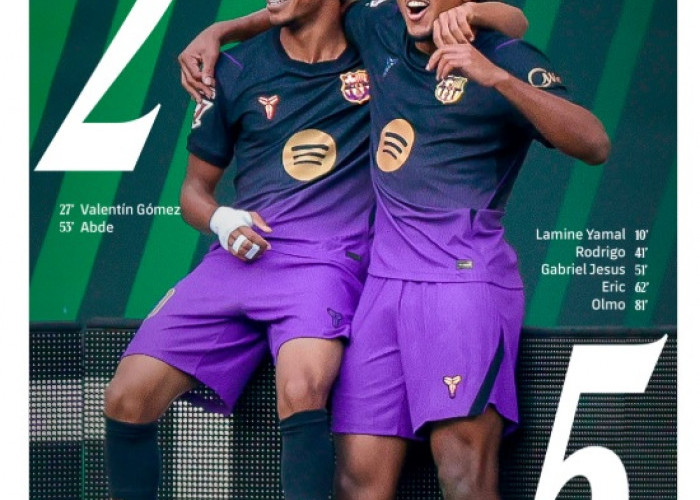 Bantai Real Betis 5-2, Barcelona Sapu Bersih Sembilan Laga dengan Kemenangan