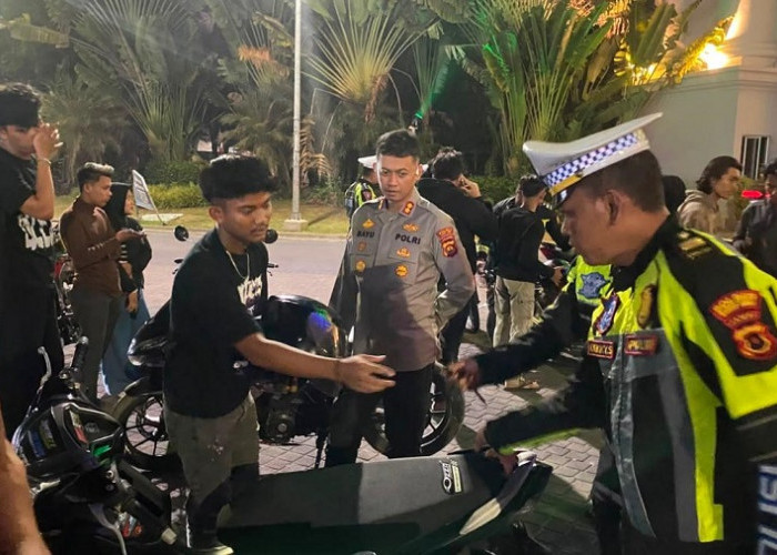 Cegah Balap Liar dan Geng Motor, Polres Muaro Jambi Gelar Razia Malam, Puluhan Motor Ditilang