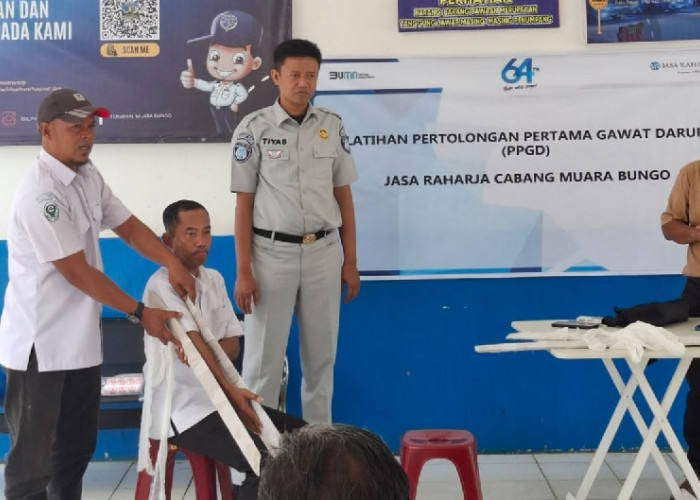Jasa Raharja Cabang Muara Bungo Mengadakan Giat Pelatihan PPGD di Terminal Muara Bungo