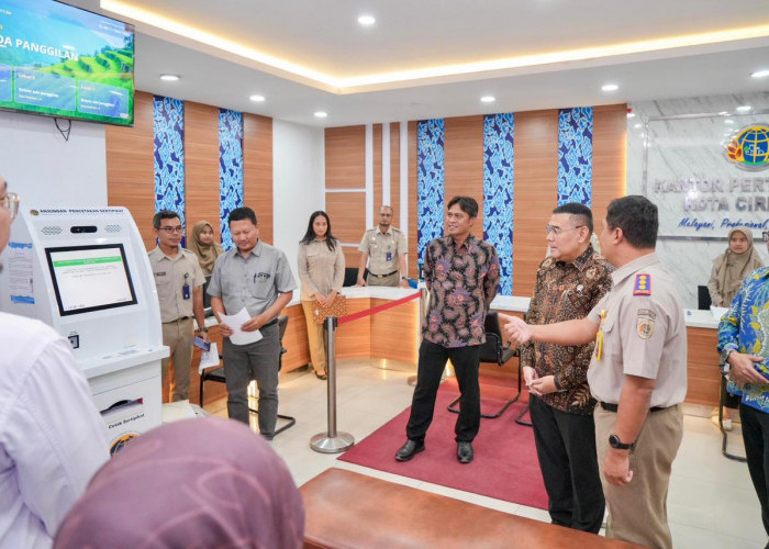 Tinjau Kantor Pertanahan Kota Cirebon, Wamen Ossy Pastikan Layanan Pertanahan Berjalan Optimal
