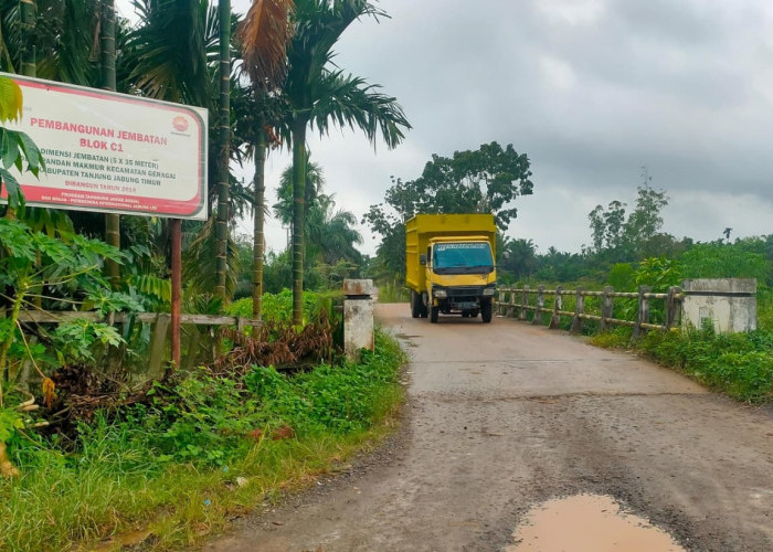 Jembatan Blok C1 SKK Migas PetroChina di Desa Pandan Makmur, Jadi Simbol Kemajuan Desa di Tanjabtim