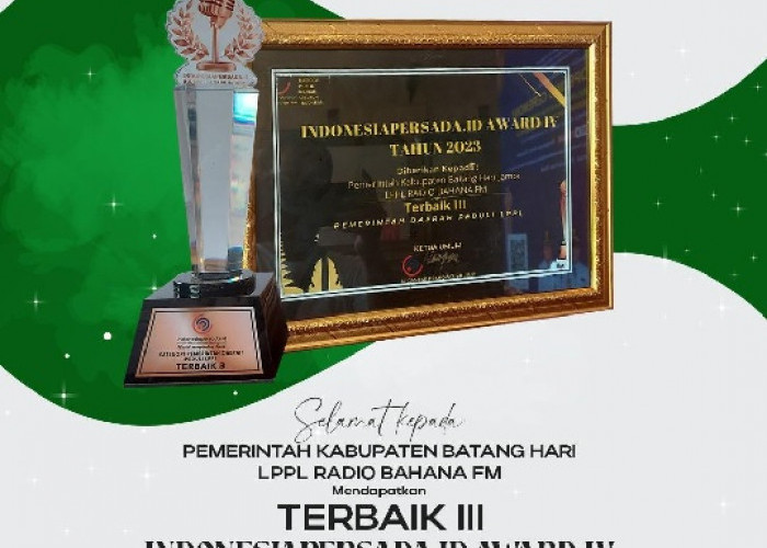 Peduli LPPL, Pemkab Batang Hari Terima Penghargaan Terbaik di Indonesia Persada Award 2023