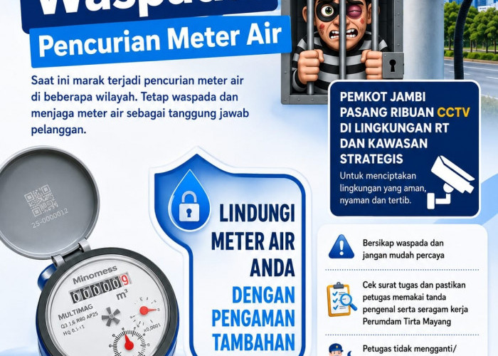 Waspada Pencurian Meter Air, Tirta Mayang Minta Pelanggan Tambah Pengamanan