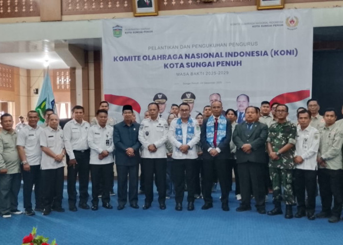 Pengurus KONI Kota Sungai Penuh Masa Bakti 2025–2029 Dilantik
